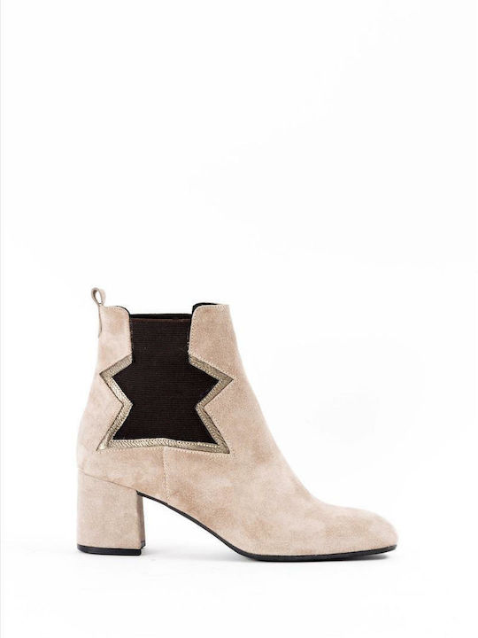 New Matic 317 Suede Women's Ankle Boots Beige