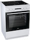 Korting Aragaz 71lt cu Plite Ceramice L60cm. White