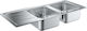 Grohe K 500 Ένθετος Νεροχύτης Inox Σατινέ Μ116xΠ50cm Ασημί