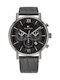 Tommy Hilfiger Evan Uhr Chronograph Batterie mit Gray Lederarmband