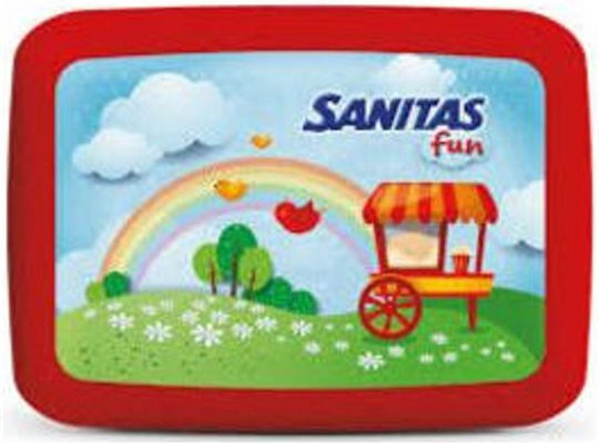 Sanitas Fun Plastic Kids' Food Container 0.889lt Red