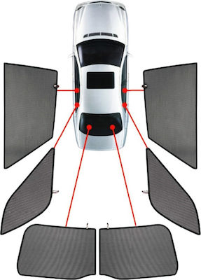 CarShades Car Side Shades 2012> for Fiat Panda Five Door (5D) 6pcs PVC.