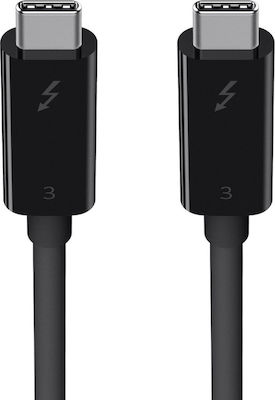 Belkin USB 3.1 Cable USB-C male - Thunderbolt 3 male 100W Black 0.8m (F2CD084bt0.8MBK)