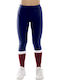 Schulung Frauen Lang Leggings Hochgeschnitten Marineblau