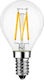 Universe Λάμπα LED 4W 79mm για Ντουί E14 και Σχήμα G45 Θερμό Λευκό 470lm