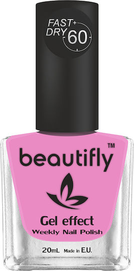 Beautifly Lustruirea De Lungă Durată Oja Luciu Uscare Rapidă Roz 20ml