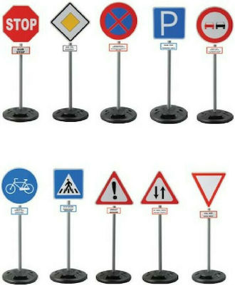 Pilsan Role Play Toy Set of Traffic Signs for 3+ Years Old 85 cm.