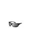 Polaroid Men's Sunglasses with Black Plastic Frame and Silver Polarized Mirror Lens 113402