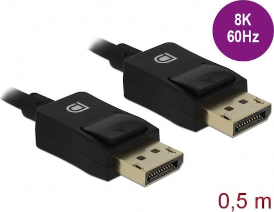 DeLock DisplayPort Cable Male - DisplayPort Male 0.5m Black (85299)