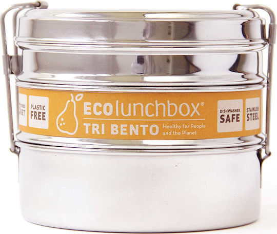Ecolunchbox Tri Bento Ασημί 1.1lt