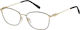 Pierre Cardin Femei Metalic Rame Ochelari Auriu PC8849 000