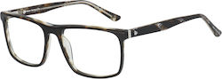 Roy Robson Herren Acetat Brillengestell Braun