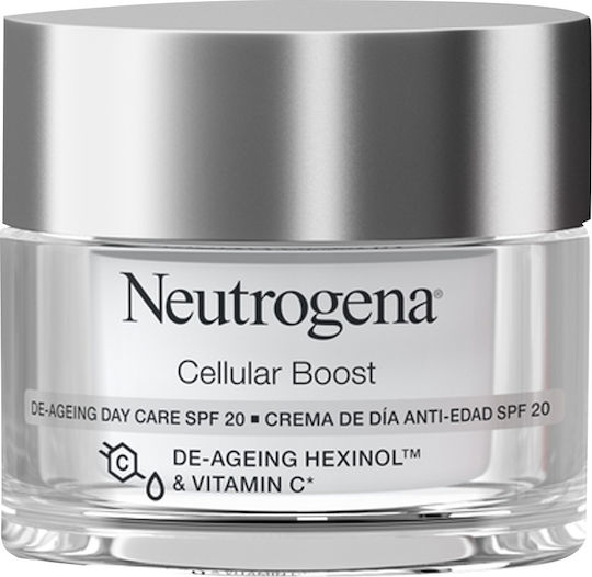 Neutrogena Cellular Boost Cremă de Față Anti-Îmbătrânire de Zi cu SPF20 și Vitamina C 50ml