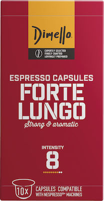 Dimello Κάψουλες Espresso Forte Lungo Συμβατές με Μηχανή Nespresso 10caps