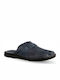 Parex Men's Leather Slippers Blue