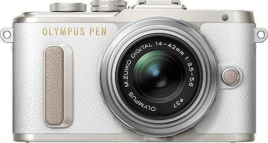 Olympus PEN E-PL8 Mirrorless Cameră Kit (ED 14-42mm F3.5-5.6 II R) Albă