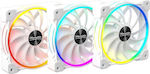 Alpenfoehn Wing Boost 3 ARGB High Speed Case Fan 120mm με Σύνδεση 4-Pin PWM 3τμχ Λευκό