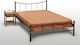 Χαμόγελο Queen Metal Bed in Gray for Mattress 160x190cm