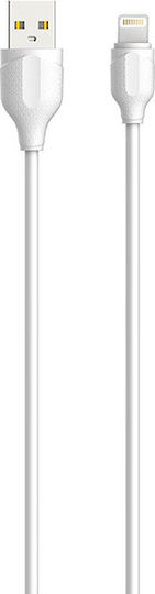 Ldnio LS371 Regular USB-A la Cablu Lightning Alb 1m