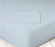 Marwa Sheet for Single Bed with Elastic 100x200+25cm. Striped Blue Striped Blue