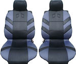 Car Seat Back Set 2pcs Polyester Gray