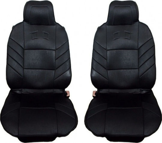 Car Seat Back Set 2pcs Polyester Black