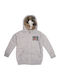 Kids Sweatshirt Cardigan Cotton with Hood Gray Good Vibes