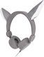 Setty Wolfy Жични On Ear Слушалки Сиви