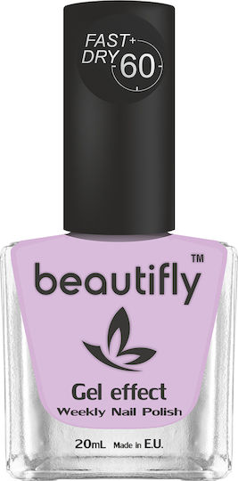Beautifly Glossy Βερνίκι Νυχιών Μακράς Διαρκείας Quick Dry 560 Purple Gang 20ml