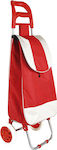 Stoff Einkaufswagen Klappbar Rot 31x19x54cm