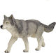 Papo Miniature Toy Grey Wolf 6cm.