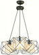 Crystal Pendant Light Three-Light Black