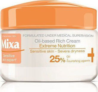 Mixa Oil-based Rich Cream Nourishing 25% Rich Ενυδατική Κρέμα Προσώπου Ημέρας 50ml