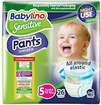 Babylino Sensitive Πάνες Βρακάκι No. 5 για 10-16kg 26τμχ