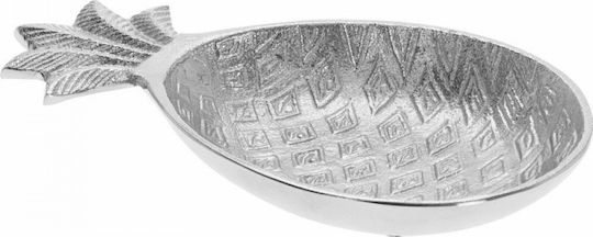 Zaros Aluminum Decorative Platter Silver 20x12x3cm