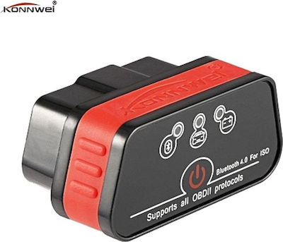 Konnwei Διαγνωστικό Αυτοκινήτου ELM 327 OBD 2 με Bluetooth Συμβατό με Android