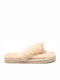 Ugg Australia Fluff Flip Flop III Papuci de casă pentru femei de iarnă în Galben culoare 1100250-NAT