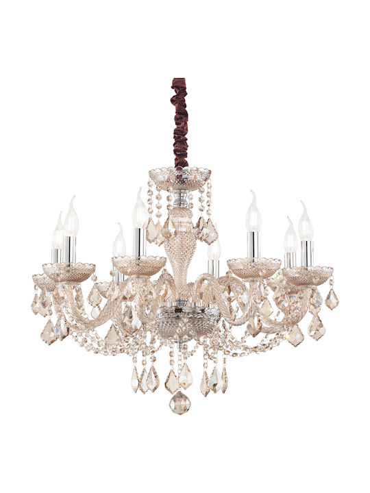 Ideal Lux Rose Sp8 Chandelier Candlestick 8xE14 Honey 166889