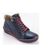 Safe Step Leather Women's Ankle Boots Navy Blue