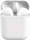 inPods 12 Earbud Bluetooth Handsfree Earphones with Sweat Resistance and Charging Case Whitά