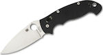 Spyderco Manix 2 XL Taschenmesser Schwarz mit Klinge aus Rostfreier Stahl