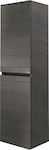Ravenna Prive Wall Hung Cabinet Bathroom Column Cabinet L42xD35xH160cm Grey Wenge