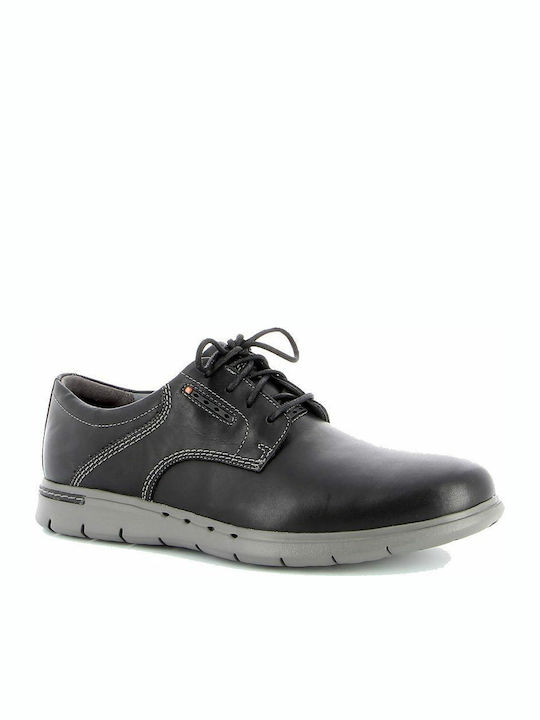 Clarks Unbyner Lane Piele Pantofi casual pentru bărbați Negre