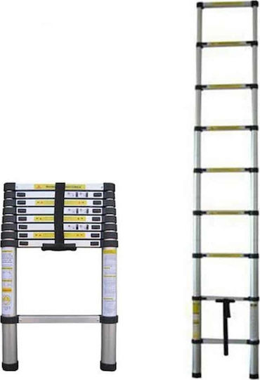 Factory Scara telescopică Aluminiu 9 Scări cu înălțime maximă de 2.6m