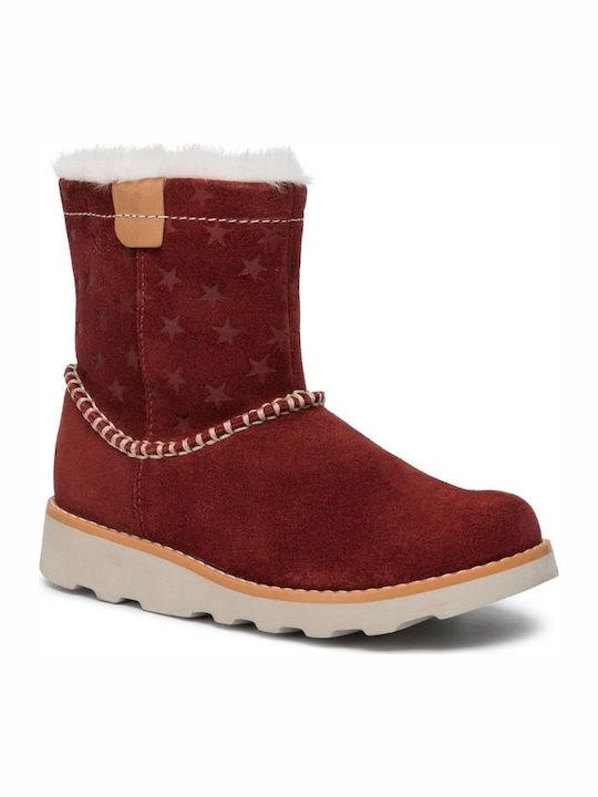 Clarks Crown Piper K Suede Kids Boots with Zipp...