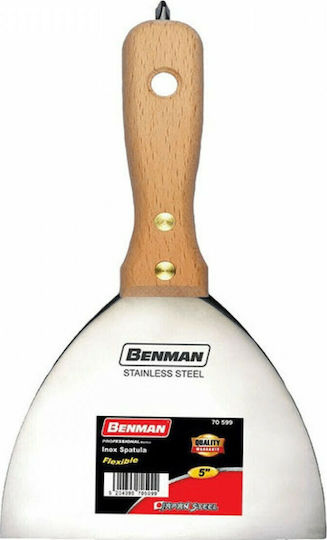 Benman Spatulă cu șurubelniță Inox 125mm cu Mâner de Lemn 70599