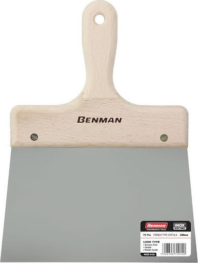 Benman Spatula Inox 160mm with Wooden Handle 70912