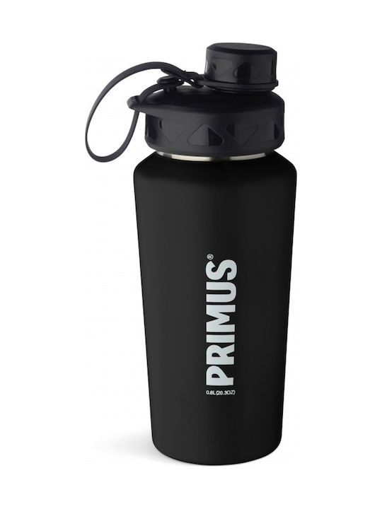 Primus Trail Bottle S.S Wasserflasche Rostfreier Stahl 600ml Schwarz