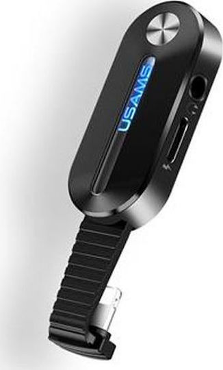 Usams SJ358 AU10 Конвертор Lightning мъжки към 3.5mm / Lightning женски Черен 1бр