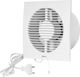 Europlast De perete Ventilator de Baie 150mm Alb